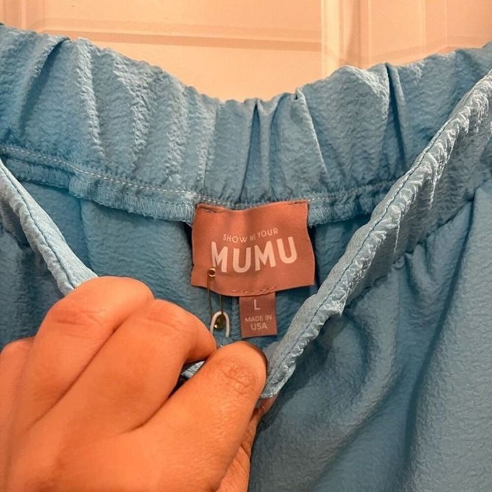 Show Me Your Mumu Kick Back Pants Sky Blue size Large NWT Vacation Summer - Picture 4 of 7